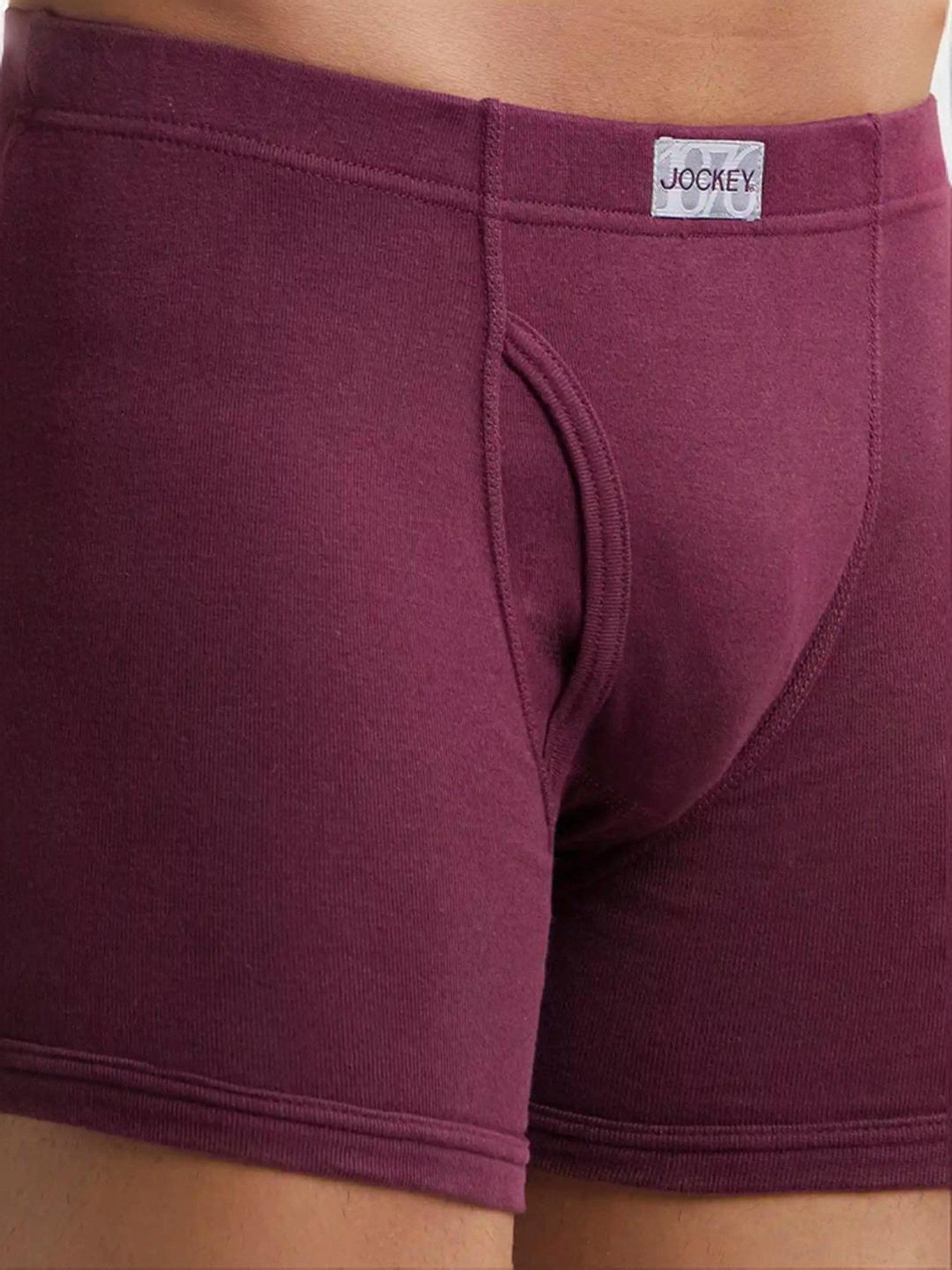 Jockey 8008 Men's Super Combed Cotton Rib Solid Boxer Brief with Concealed Waistband (Pack of 2)