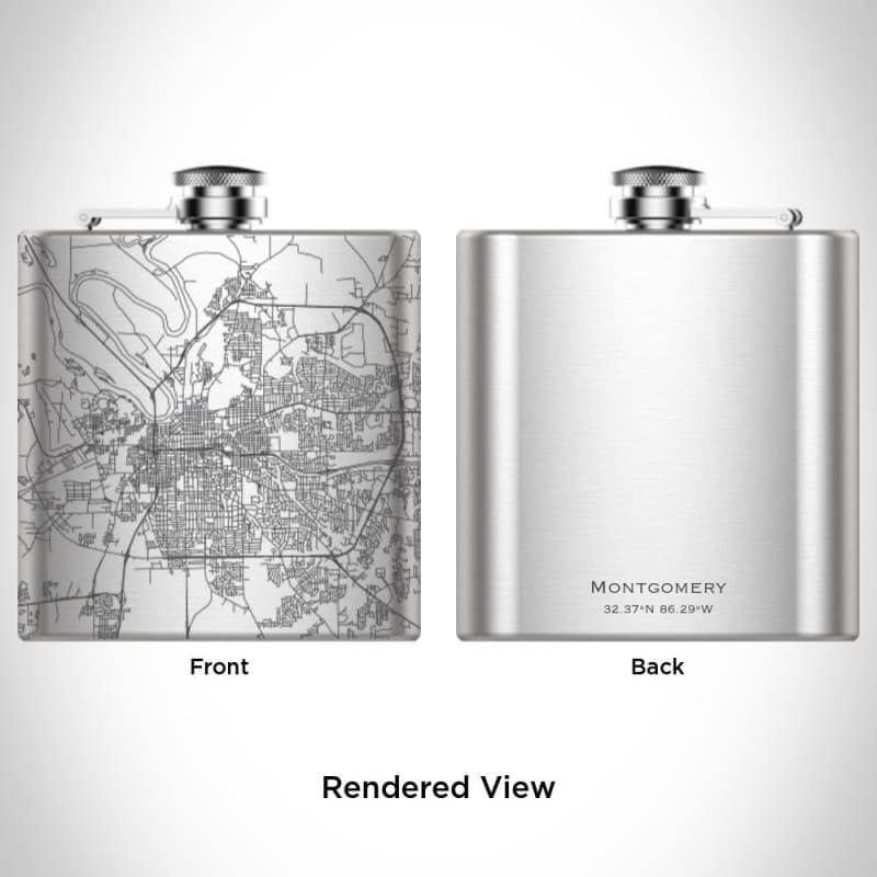 Fort Madison - Iowa Map Bottle with Bamboo Top in Matte Black
