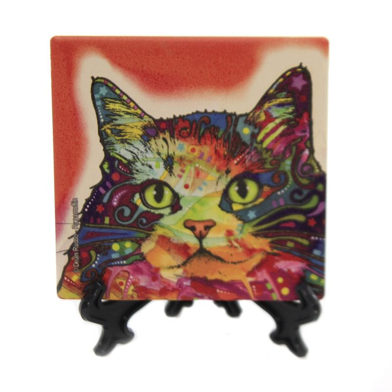 Animal 4.0" Ragamuffin Cat Stone Coaster Easel Sjt Enterprises  -  Coasters