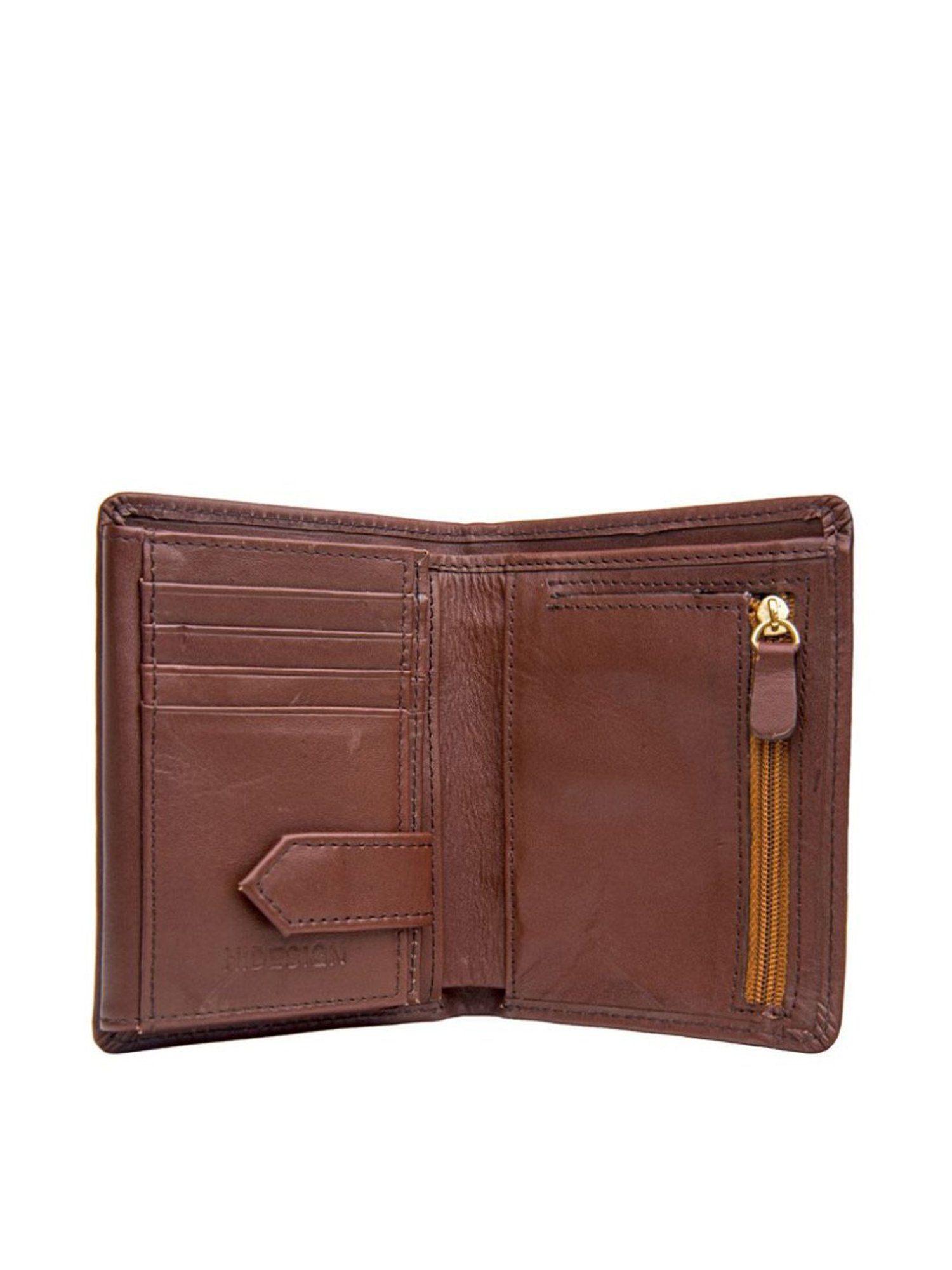 Hidesign L108 N RF Tan Solid Rfid Bi-Fold Wallet for Men