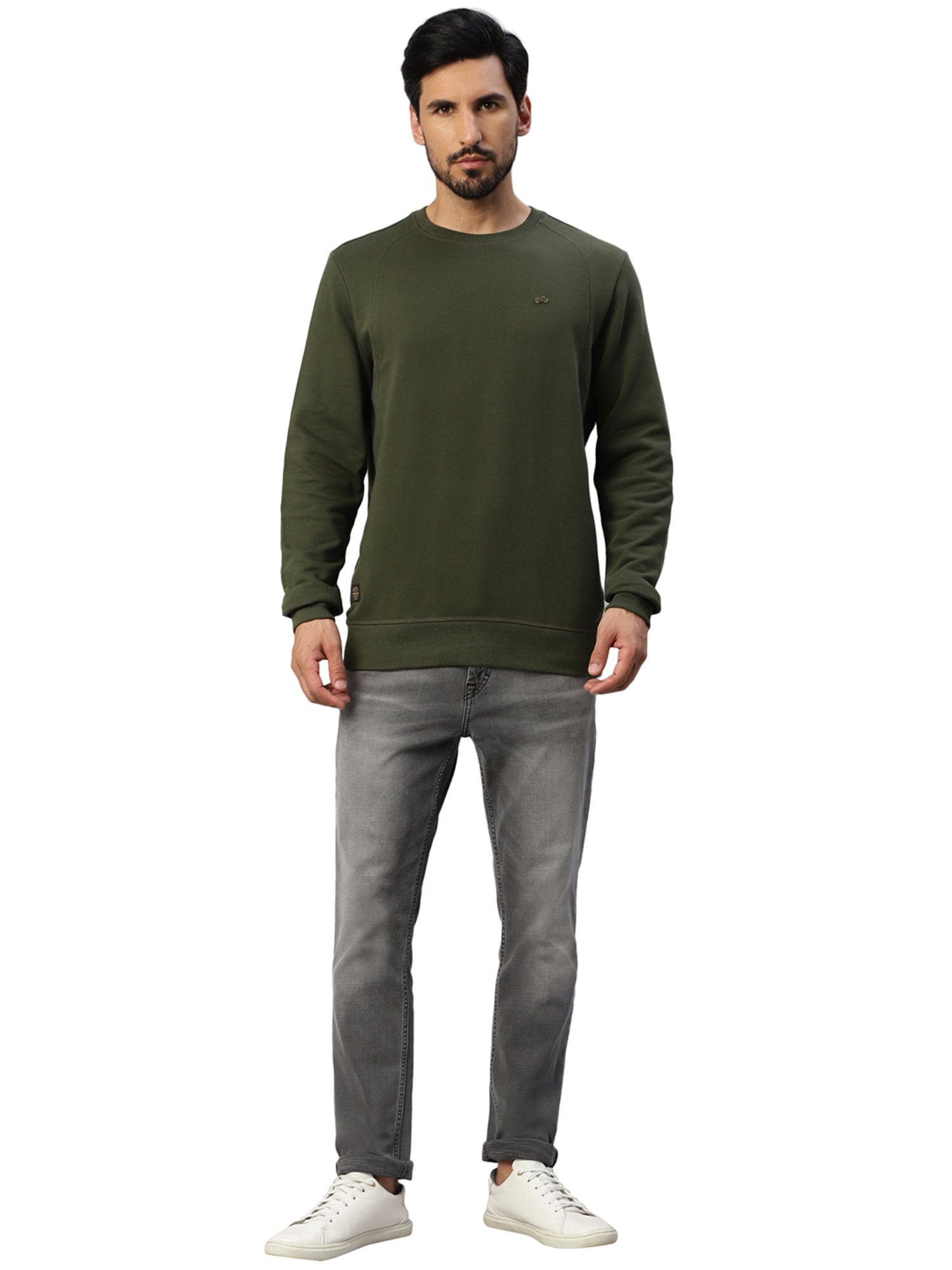 Royal Enfield Dark Olive Regular Fit Sweatshirt