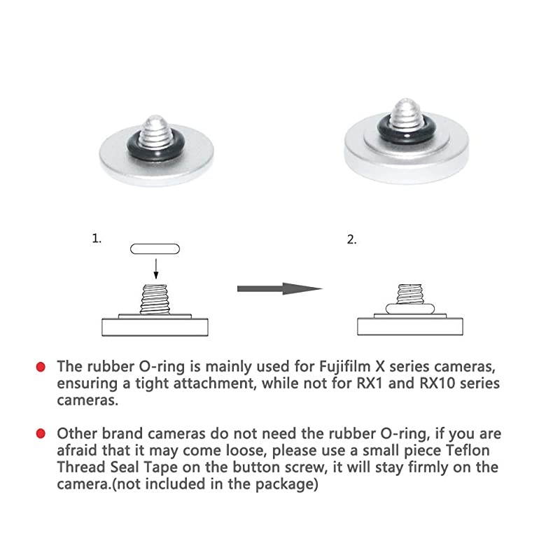 Silver Soft Metal Shutter Release Button Compatible with Fujifilm XT4 XT30 XT3 X100F XT20 XPRO2 X30 X100S XE2S XT10 XT2 M6 M7 M8 M9 M10 M9P Camera 11mm Concave 10mm Convex Surface2 Pack