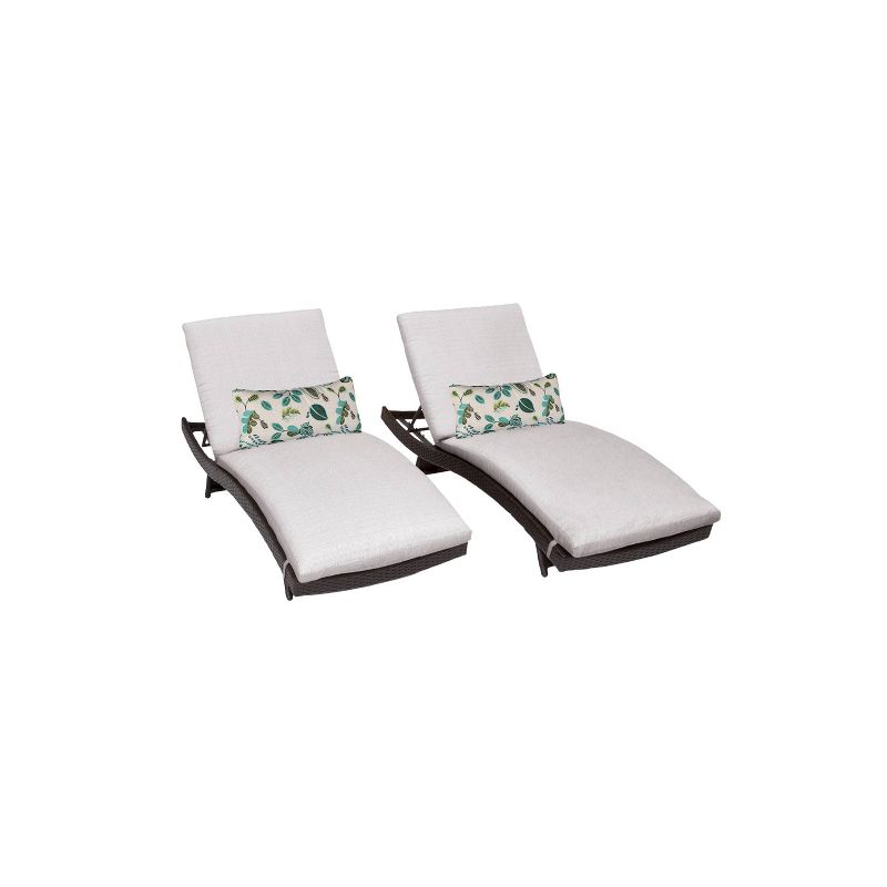 Bali 2pk Chaise Lounges with Cushions - Ash - TK Classics