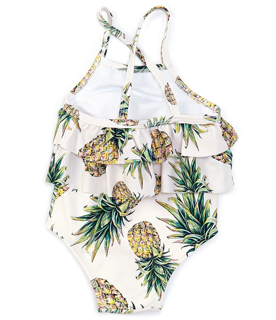 Starting Out Baby Girls 3-24 Months Ruffled Pineapple One-Piece Swimsuit