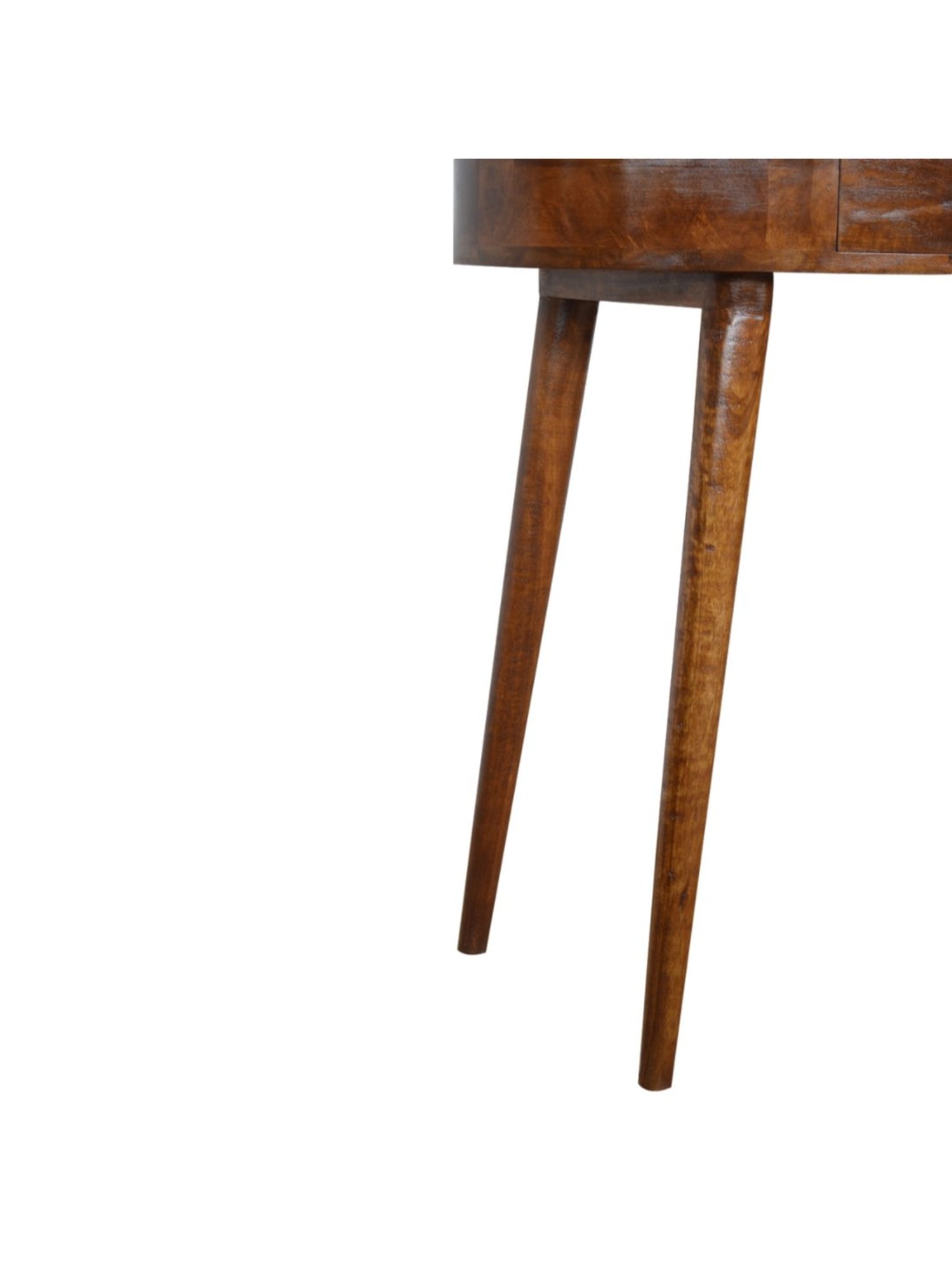 Artisan Furniture Chestnut Brown Wood Rounded Console Table