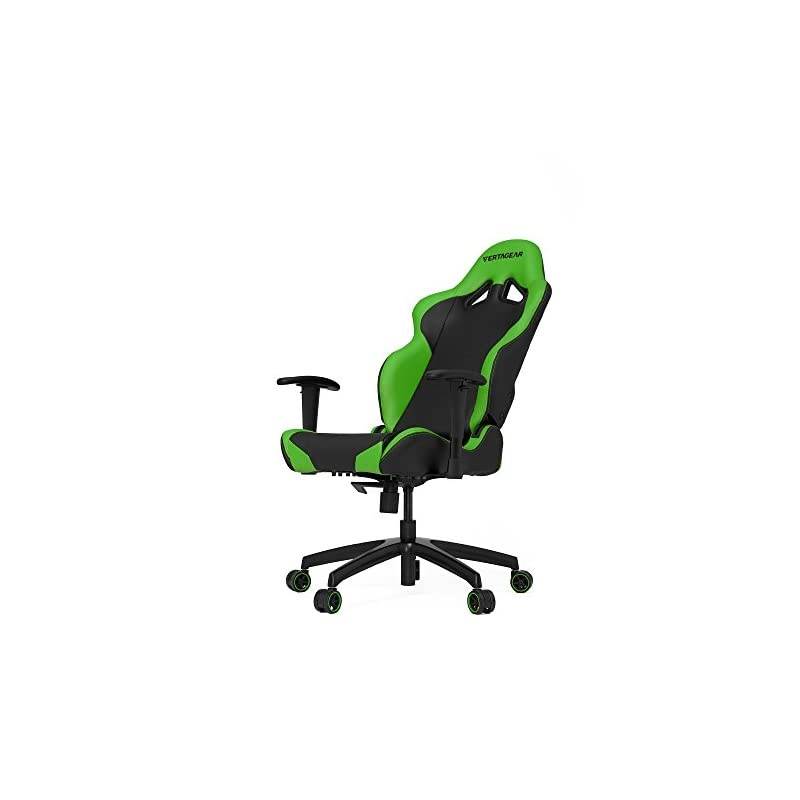Gaming Chair Racing Seat, S-Line Slim SL2000 BIFMA Cert, Black/Green