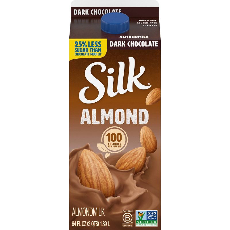 Silk Almond Dark Chocolate Almond Milk - 0.5gal