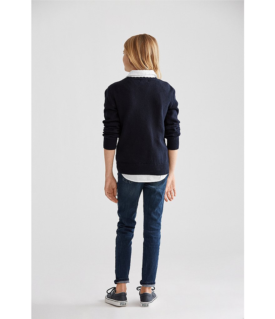 Ralph by Ralph Lauren Big Girls 7-16 Polo Bear Flag Sweater