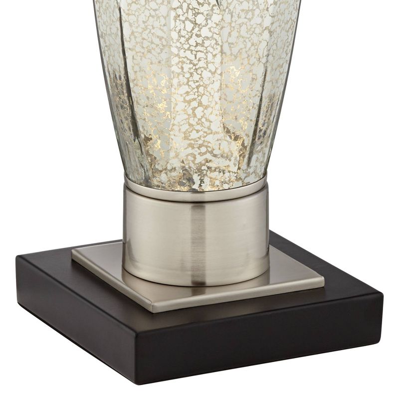 Regency Hill Landro Mercury Glass Blue Softback Table Lamps Set of 2