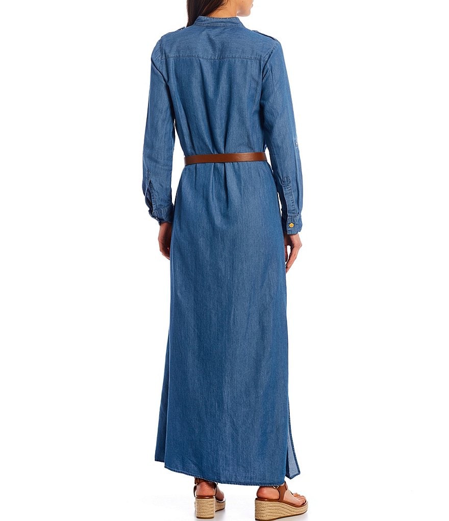 Eliza J Mock Halter High Neck Tiered Midi Dress