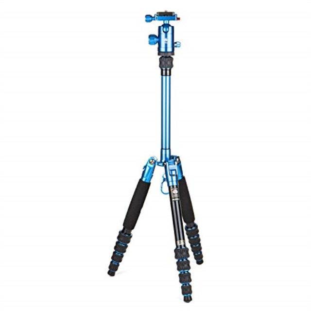 sirui am-005b ultra lightweight aluminum travel tripod with ball head, blue