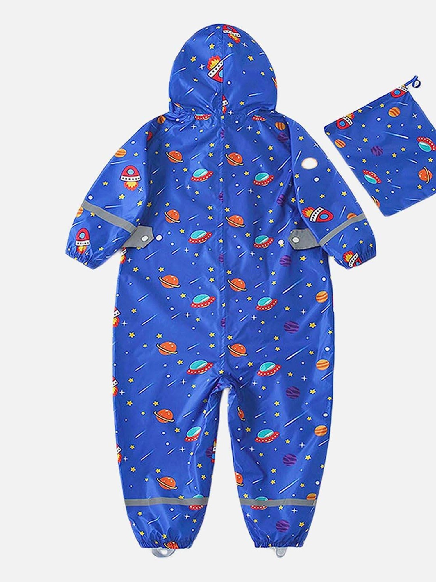 Little Surprise Box Kids Yellow Printed Full Sleeves Raincoat