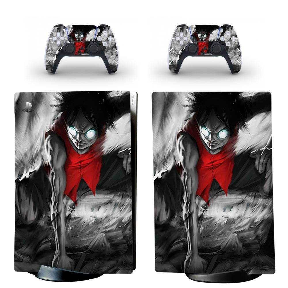 One Piece Luffy PS5 Digital Edition Skin Sticker for PlayStation 5 Console and Controllers PS5 Skin Sticker Decal