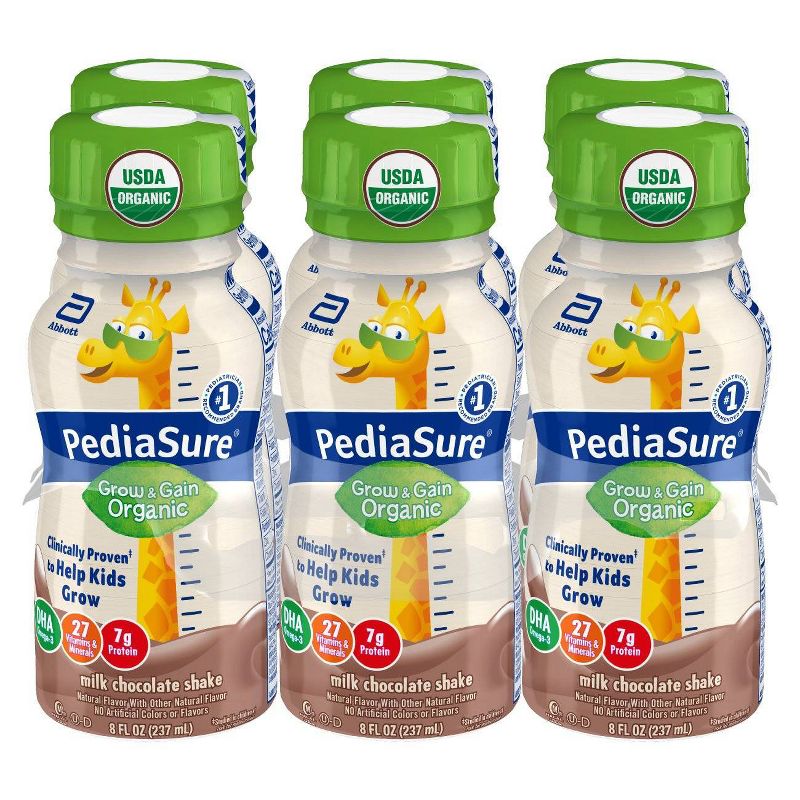 PediaSure Organic Kids Nutritional Chocolate Shake - 6ct/48 fl oz Each