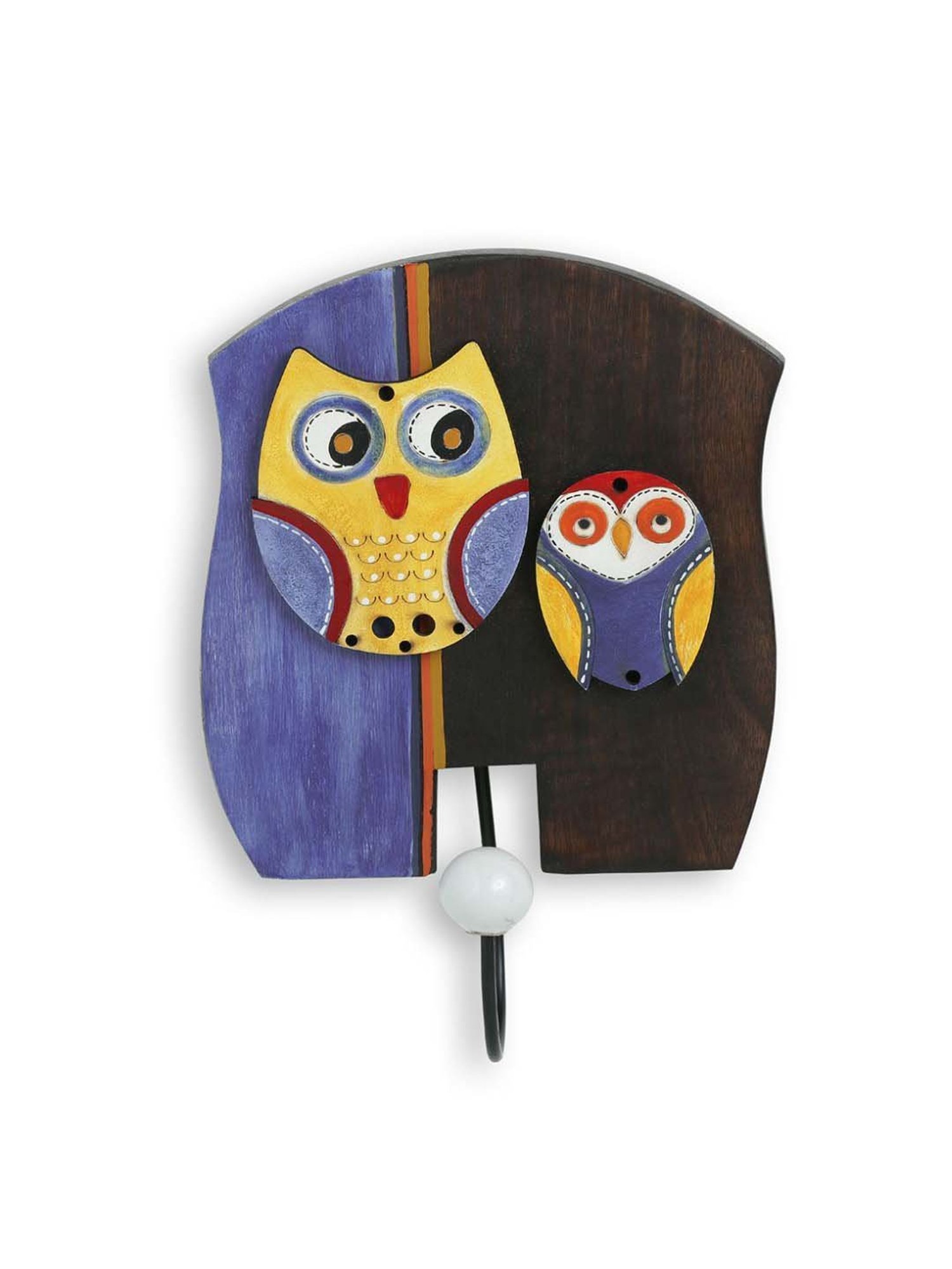 ExclusiveLane 'Twin Owl Motifs' Wall Towel Cum Cloth Hanger (1 Hook)