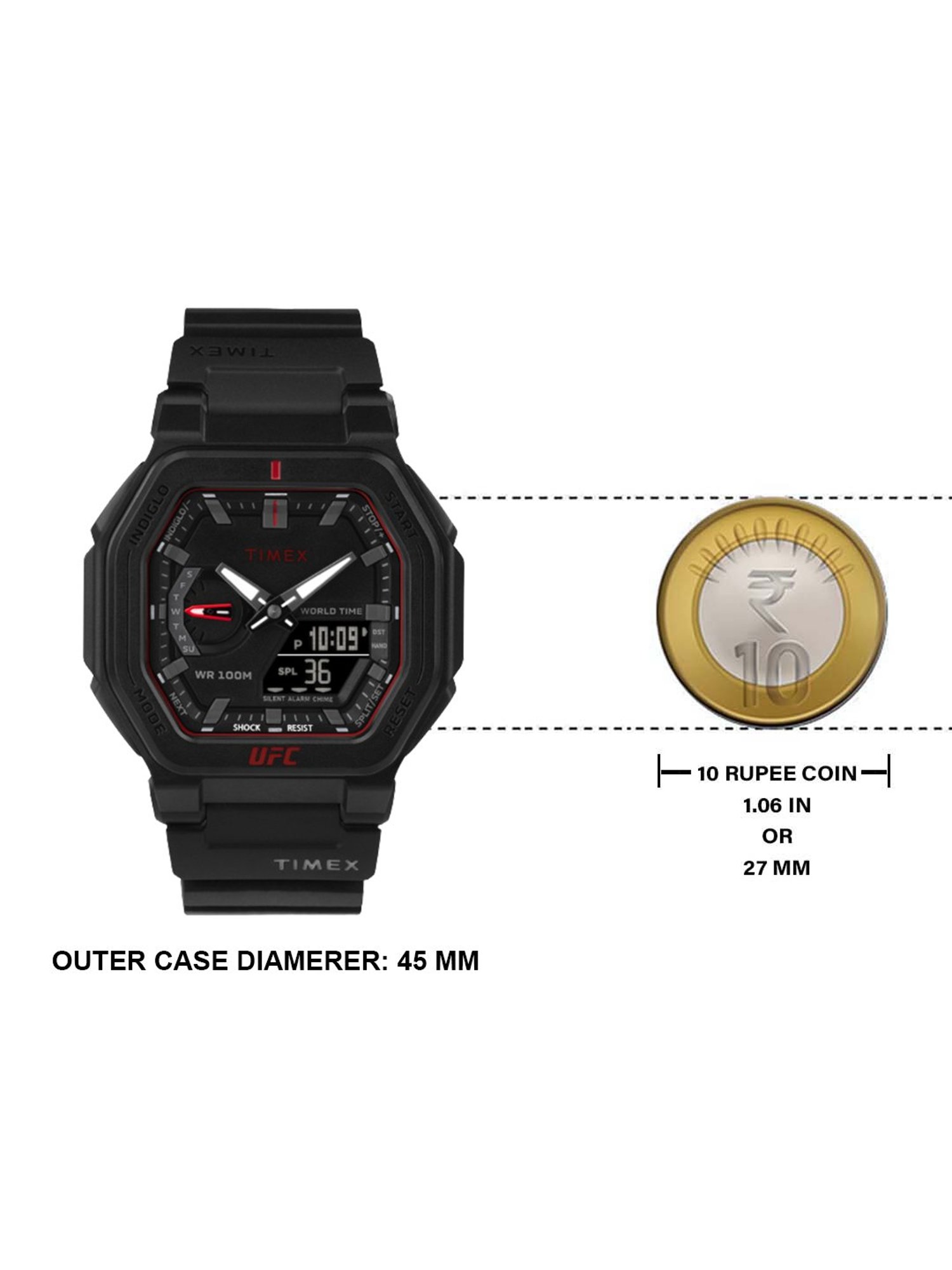 Timex TW2V55200X6 UFC Strength Analog-Digital Watch for Men