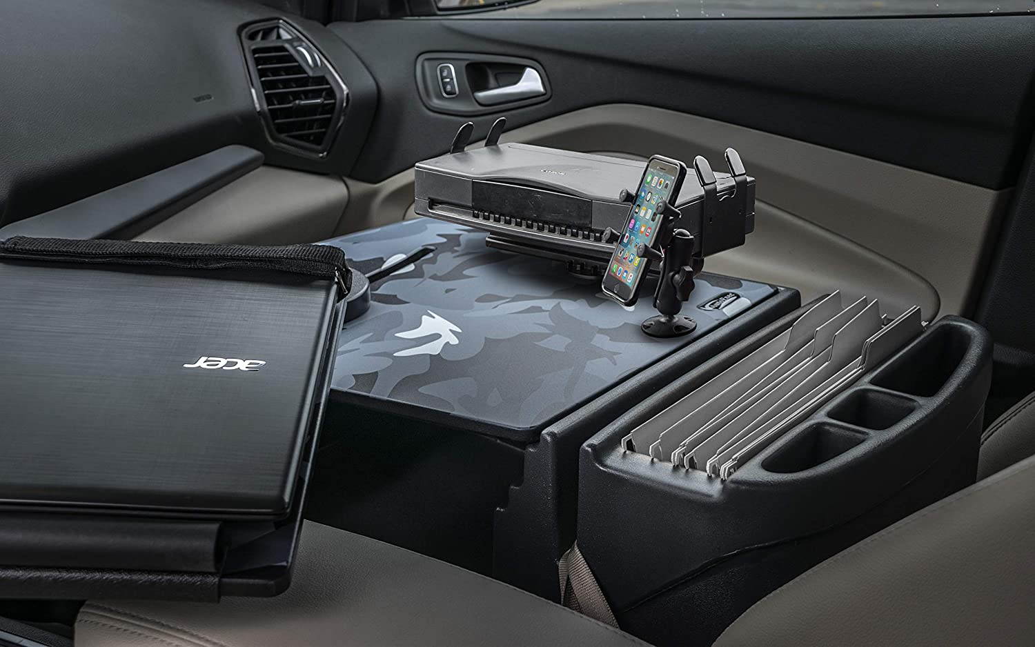 AutoExec AUE10525 Reach Front Seat Car Desk Urban Camouflage Finish with Phone Mount and Printer Stand
ReachDesk-03 FS Printer UC