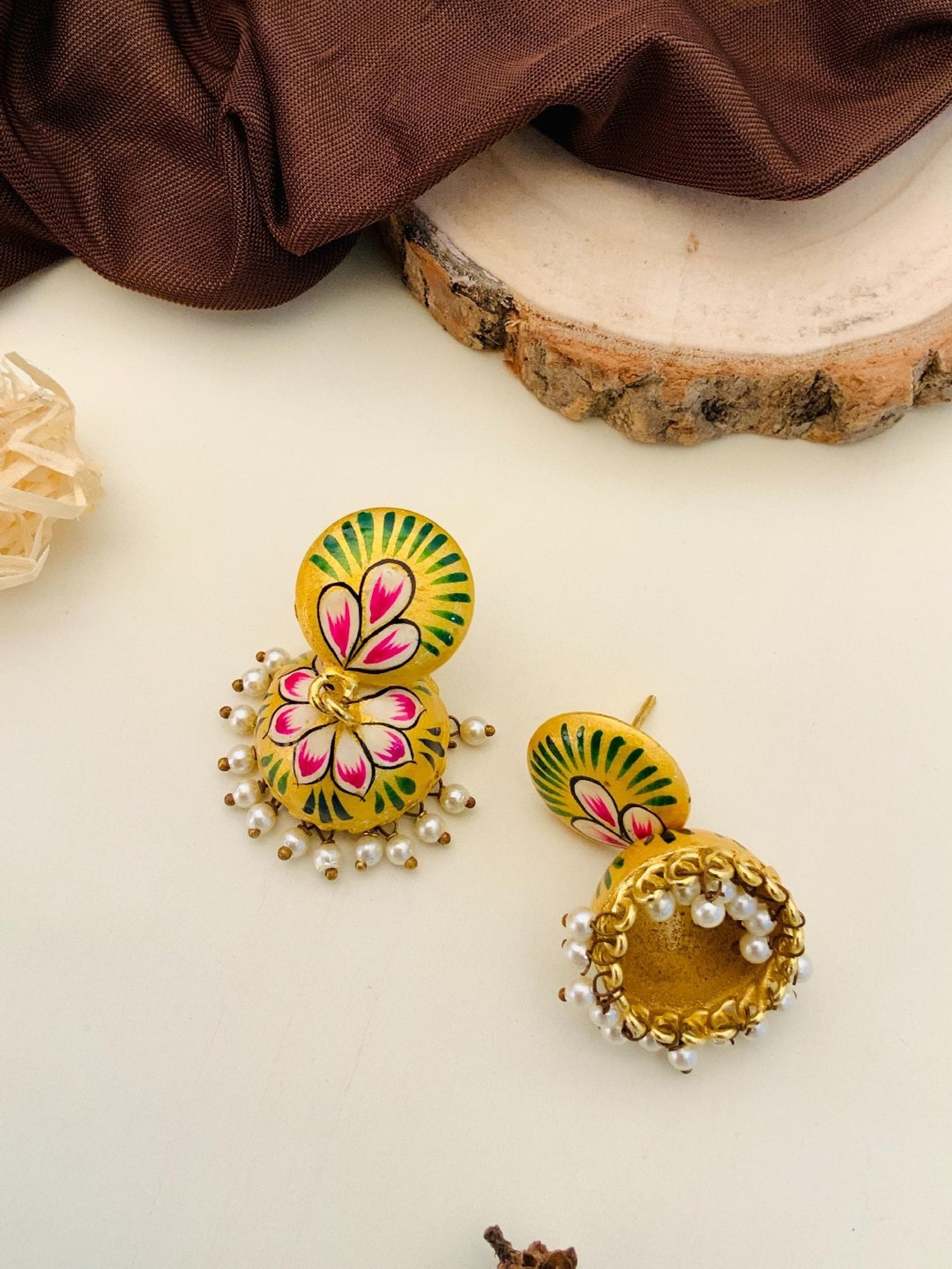 Abdesigns Classic Gold-Plated Jhumki Earrings