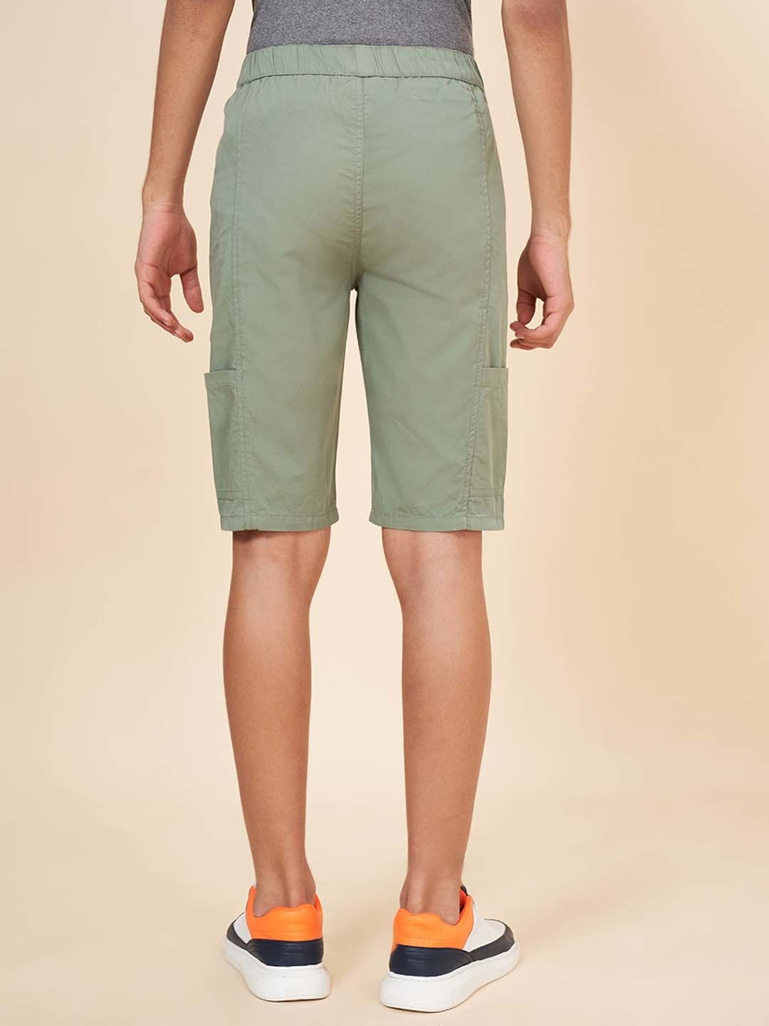 Coolsters by Pantaloons Boys Olive Cotton Regular Fit Shorts