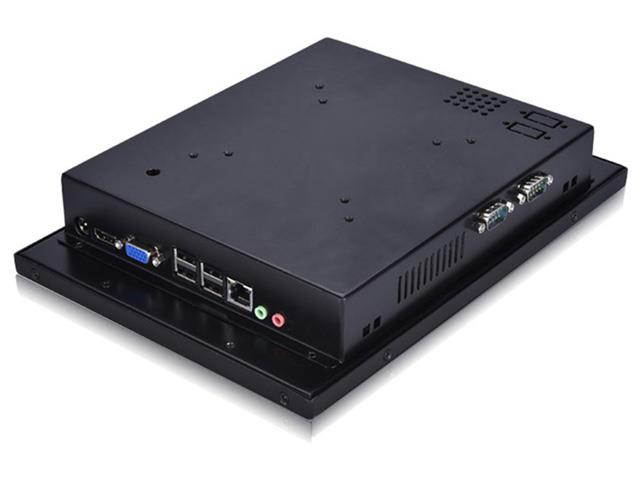 12.1 Inch Industrial Panel PC,All in One PC,Taiwan 5 Wire Touch Screen,Windows 7/10,Linux,Intel Core I5, (Black),[HUNSN WD11],[1VGA/1HDMI/4USB2.0/1LAN/2COM/FAN],(8G RAM/240G SSD)