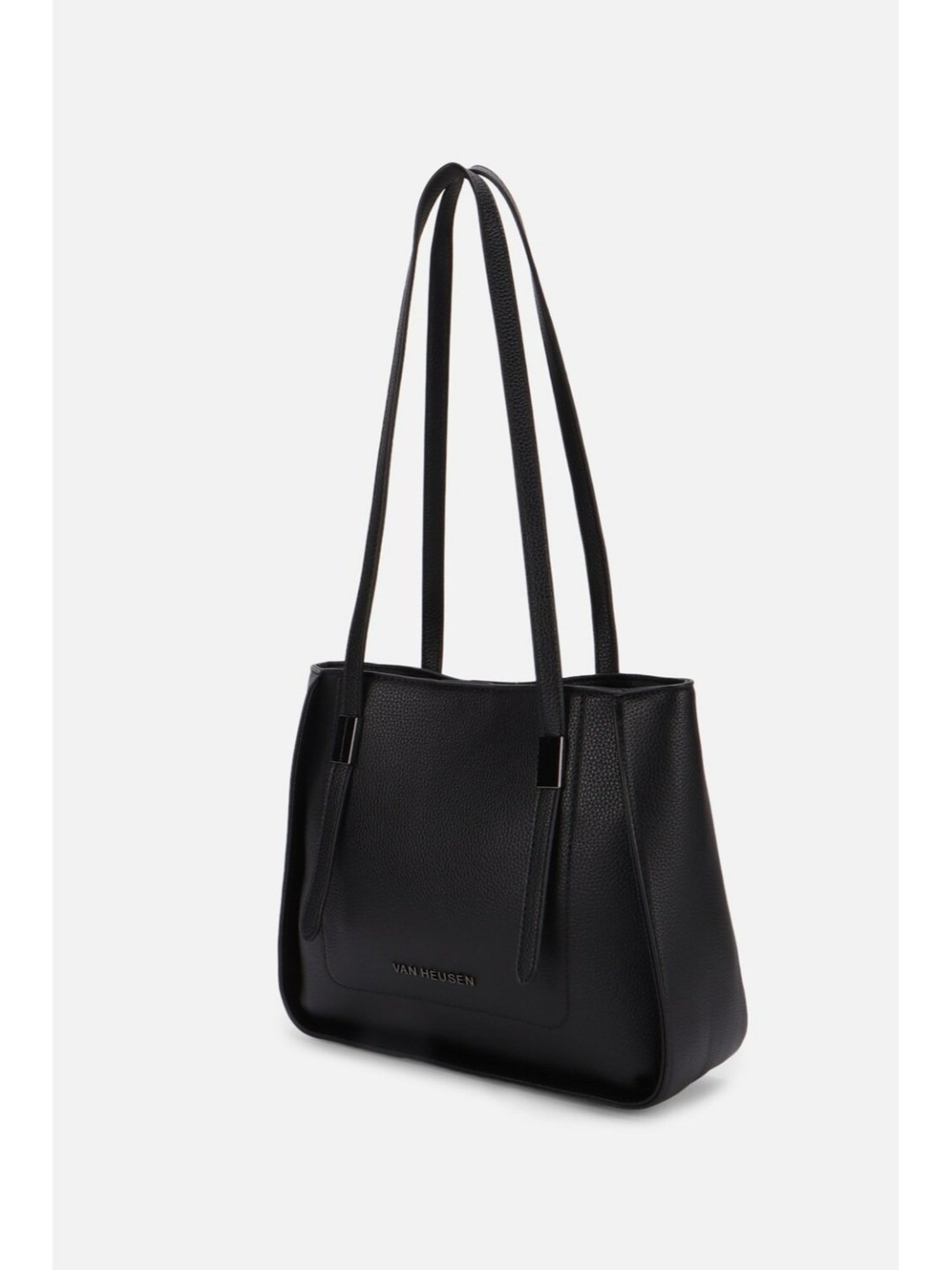 Van Heusen Black Solid Tote Bag