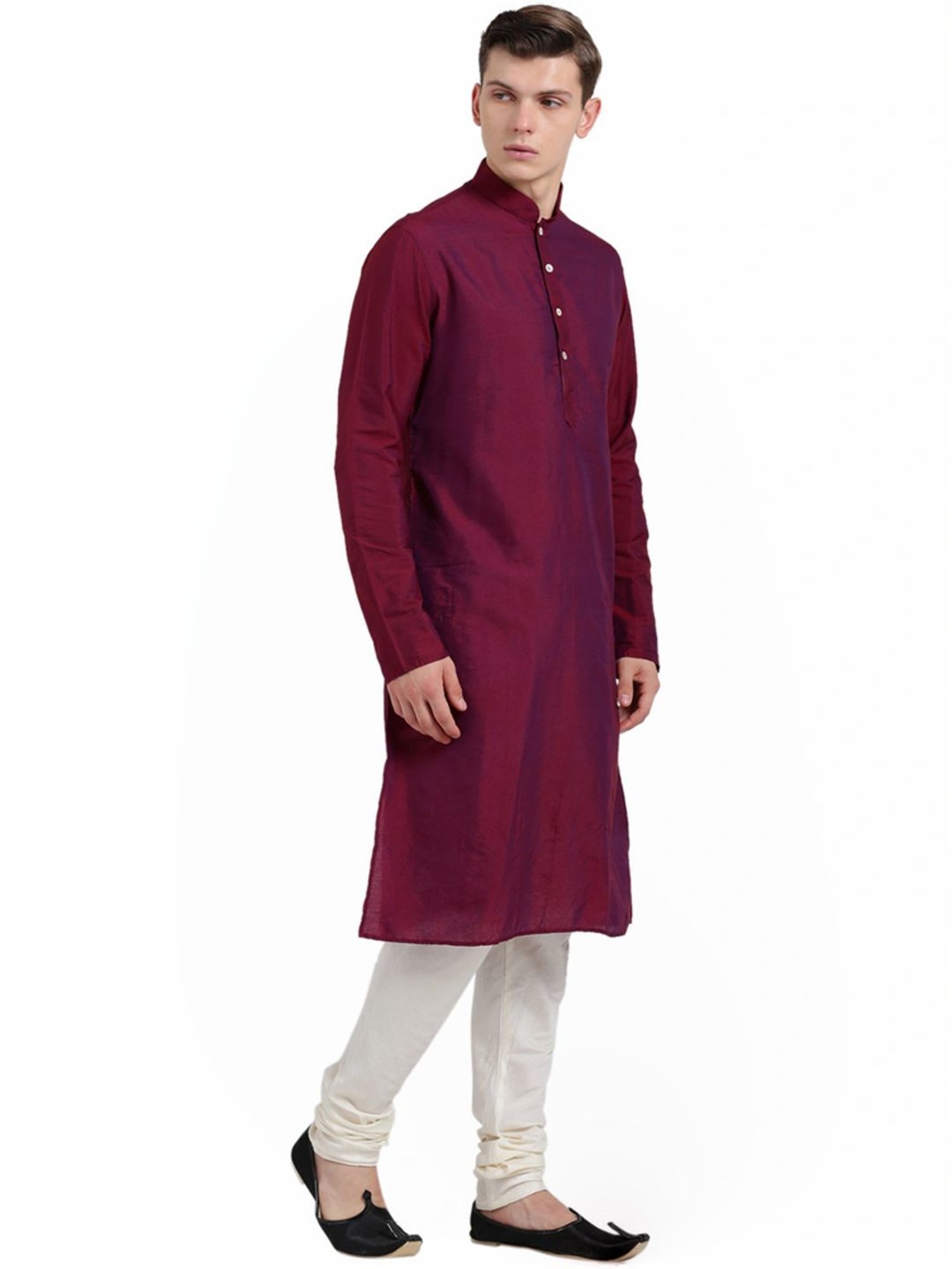 Manthan Fawn & White Regular Fit Kurta