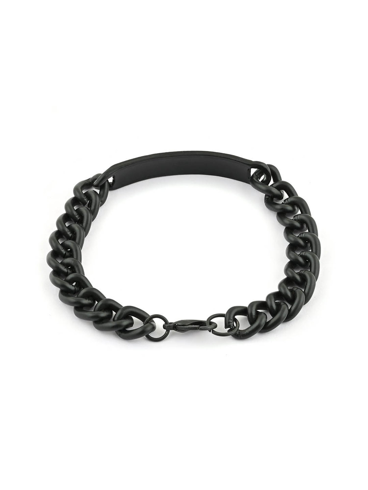 The Bro Code Black Single Chain Bracelet for Men