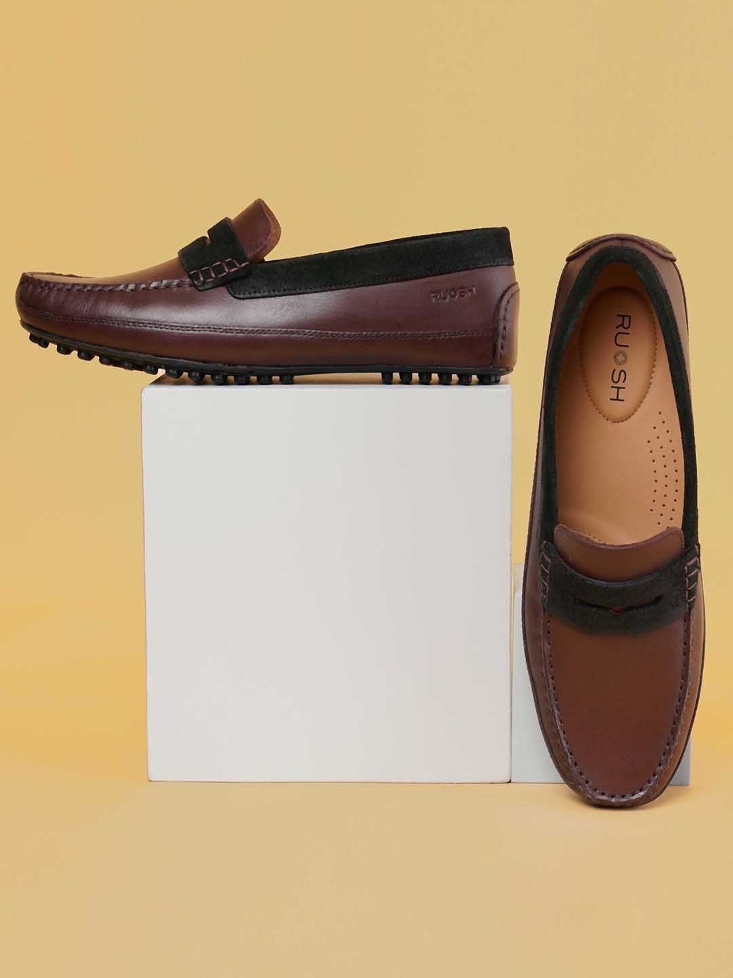 Ruosh Men's Brown Casual Loafers