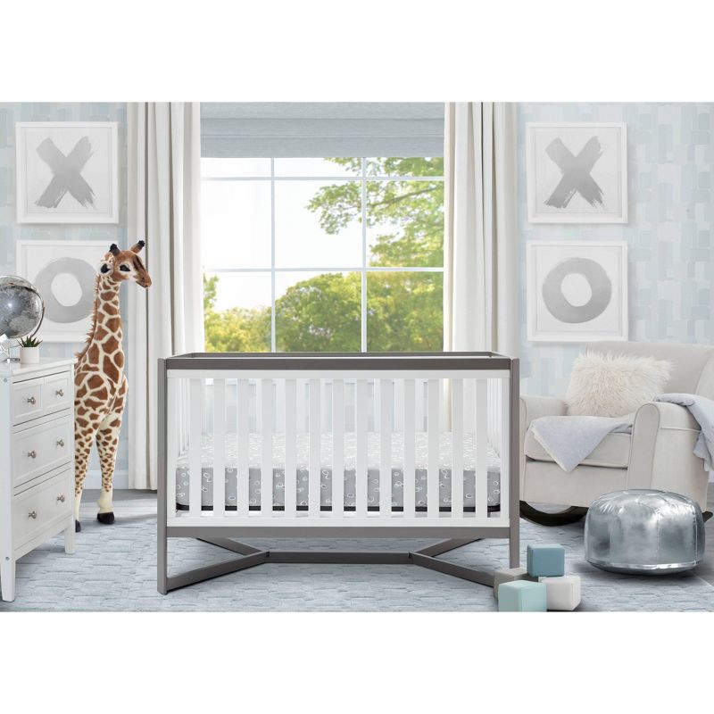 Delta Children Tribeca 4-in-1 Convertible Crib - White/Gray