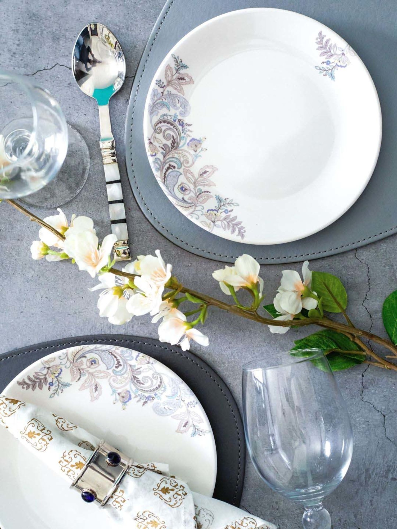 Servewell Flourish Multicolor Melamine Side Plate  - Set of 6