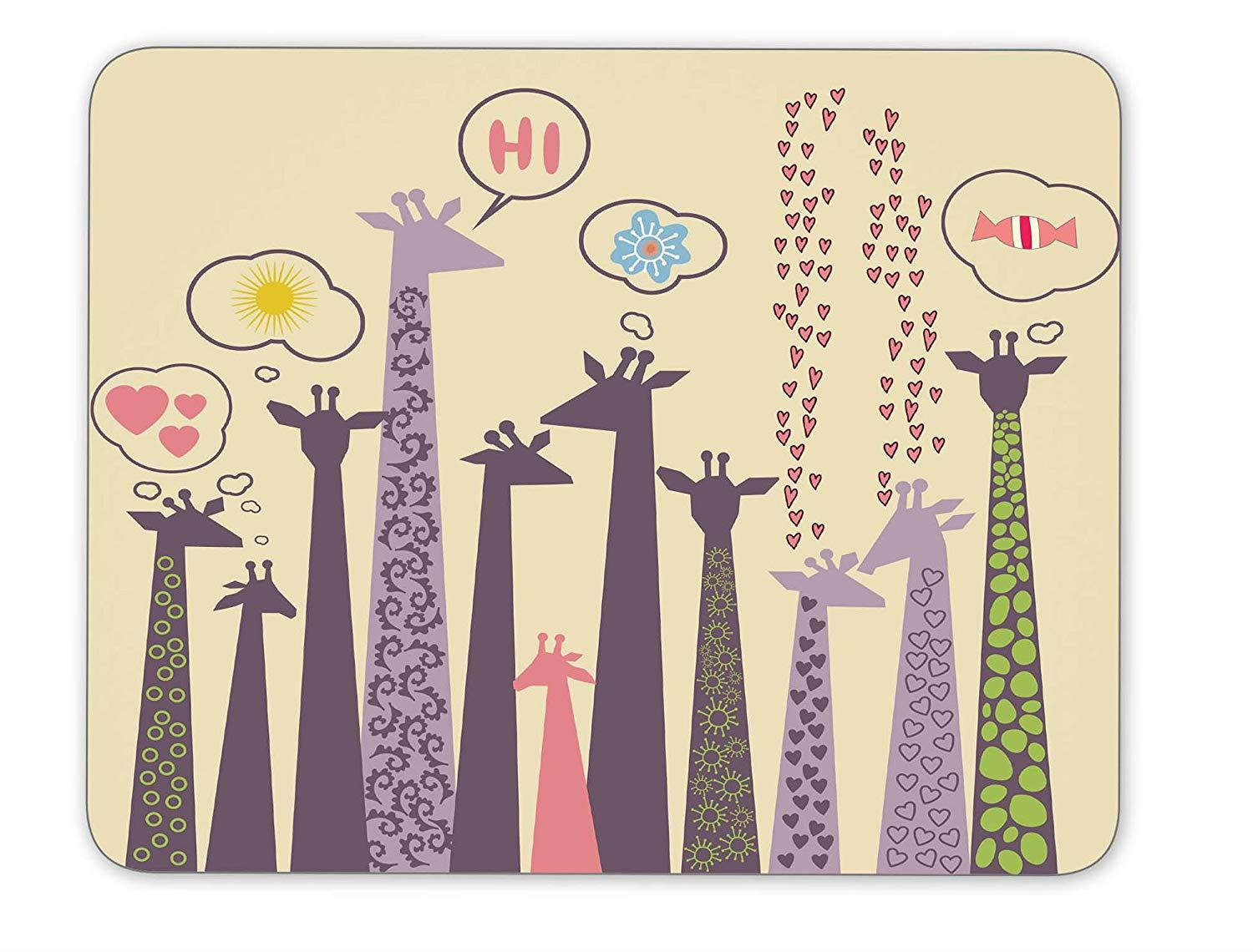 Cute Style giraffesmouse pad-Non-Slip Rubber Mousepad-Applies to Games,Home, School,Office Mouse pad