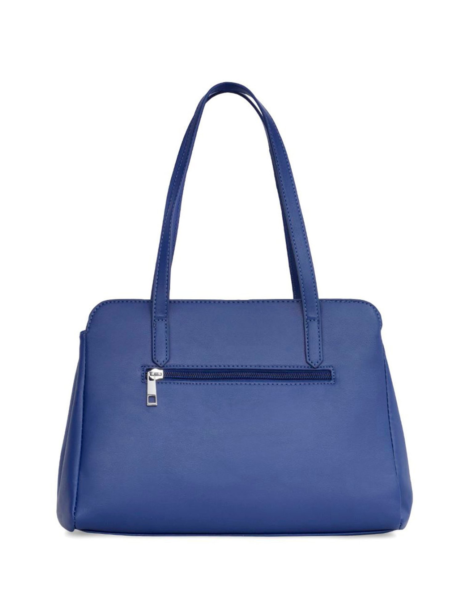 United Colors of Benetton Alina Navy PU Solid Shoulder Handbag