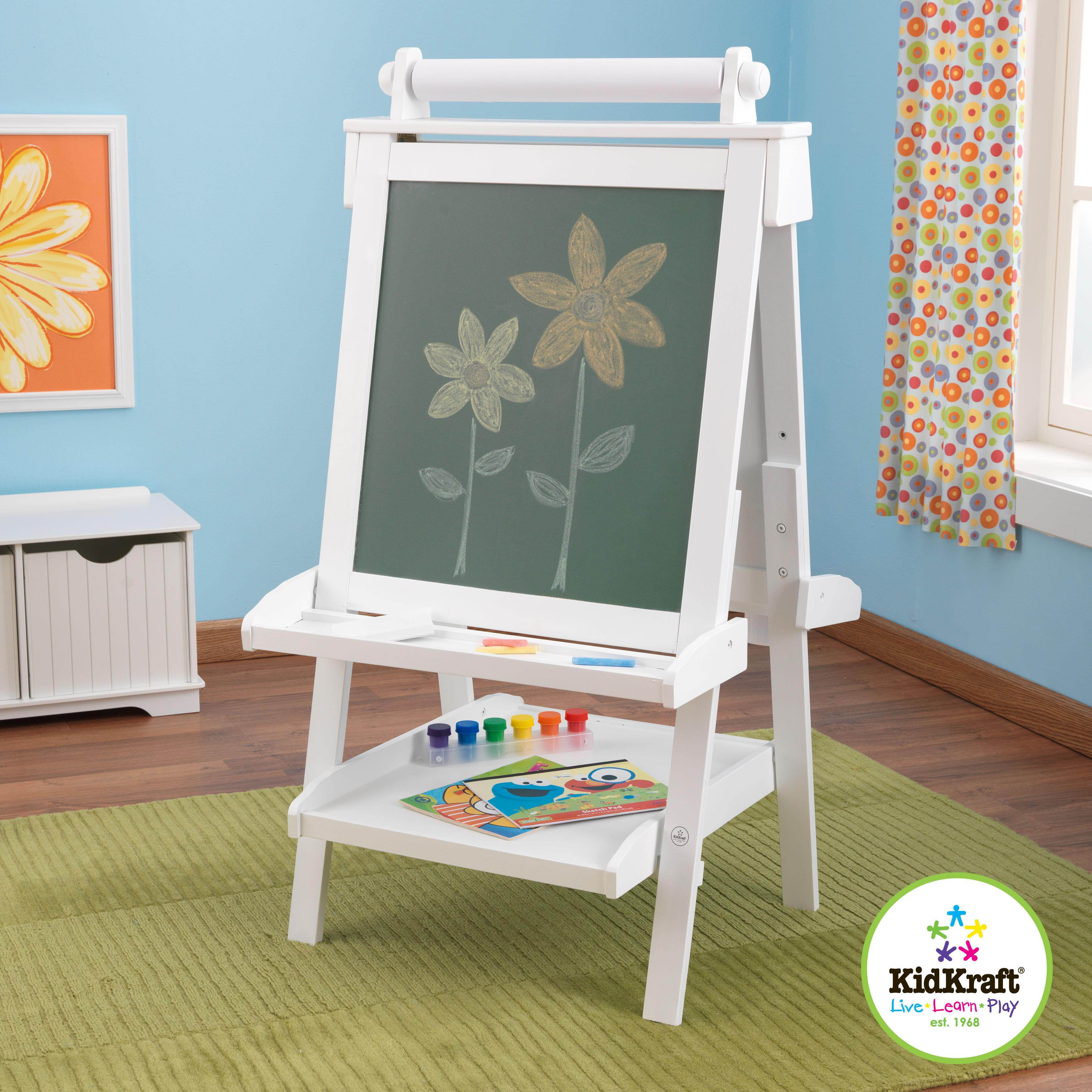 KidKraft Deluxe Wood Easel White - 62040