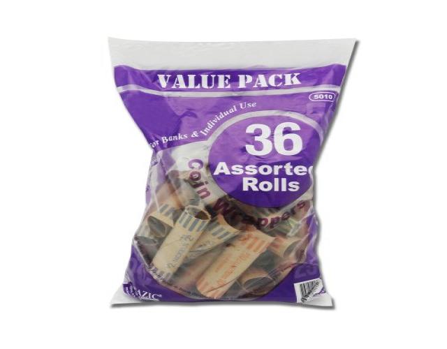 BAZIC Assorted Size Coin Wrappers Case Pack 50