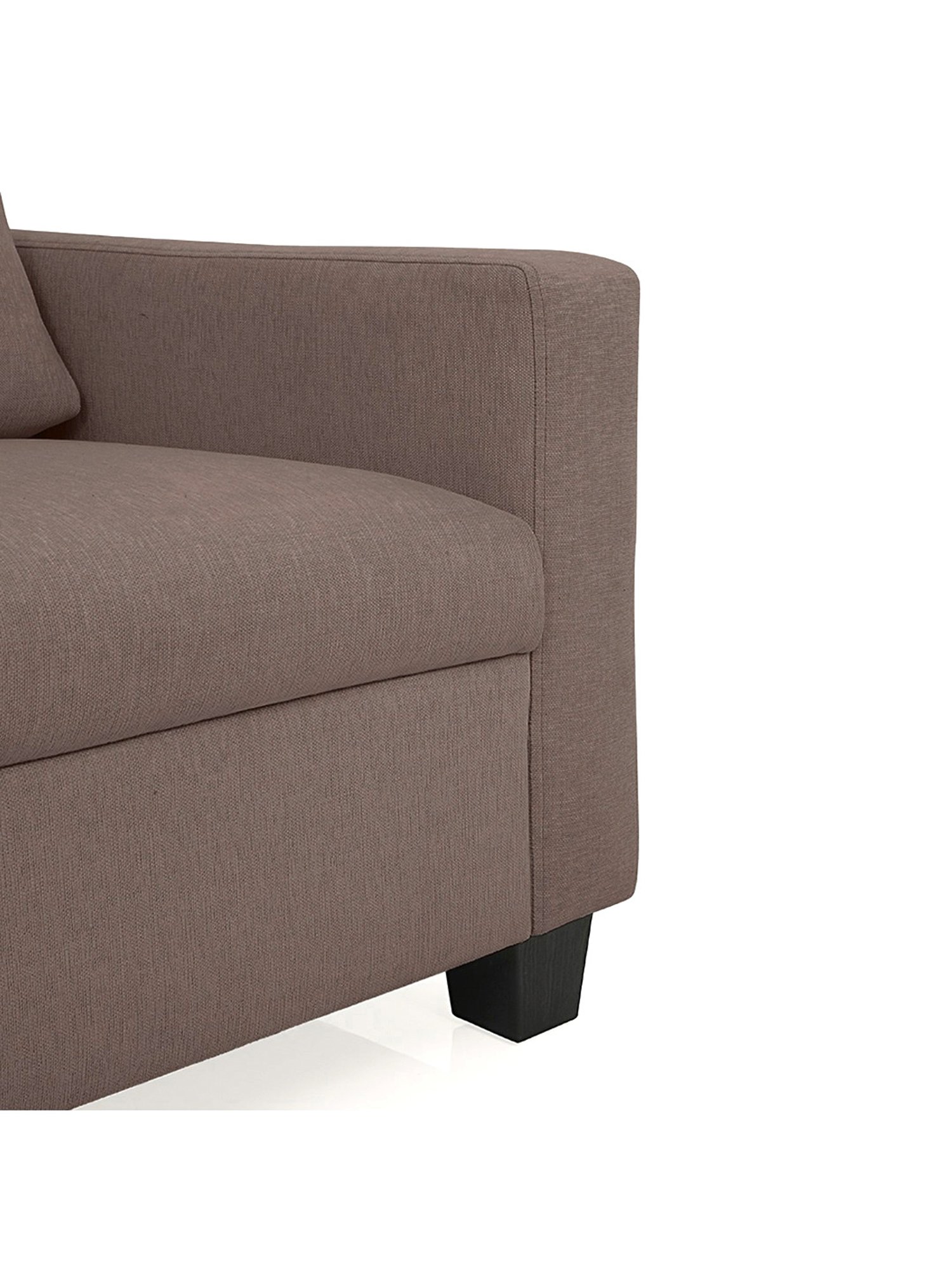 Duroflex Ease Saddle Brown Neem Wood 1 Seater Sofa