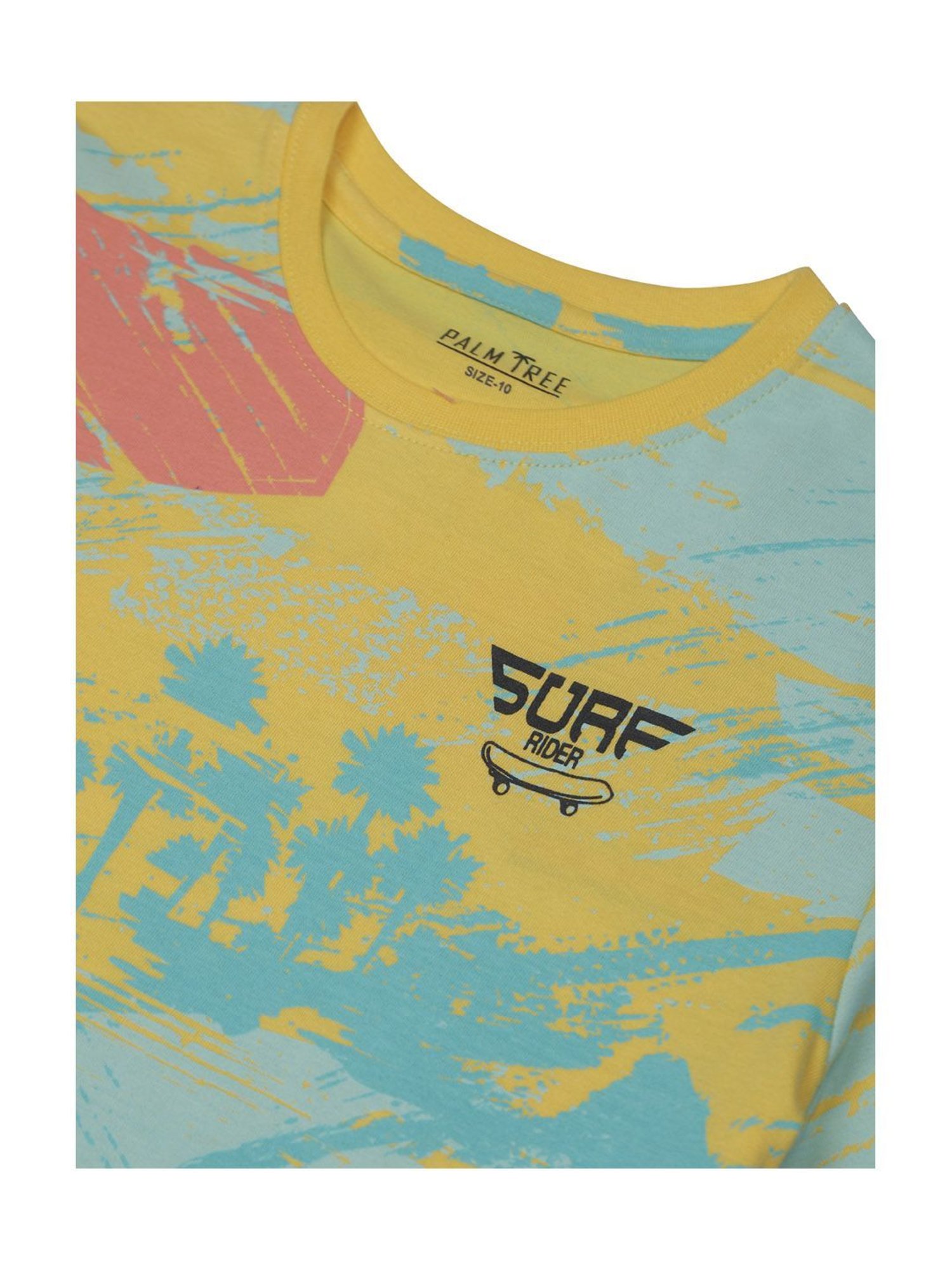 Palm Tree Boys Multicolor Printed T-Shirt