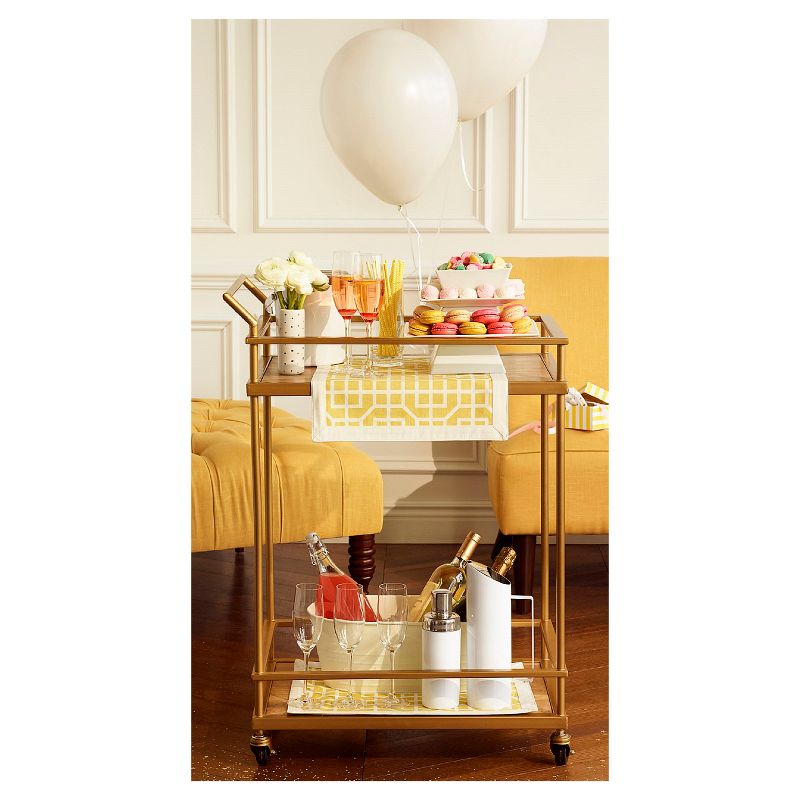 Wood & Gold Finish Bar Cart - Threshold™