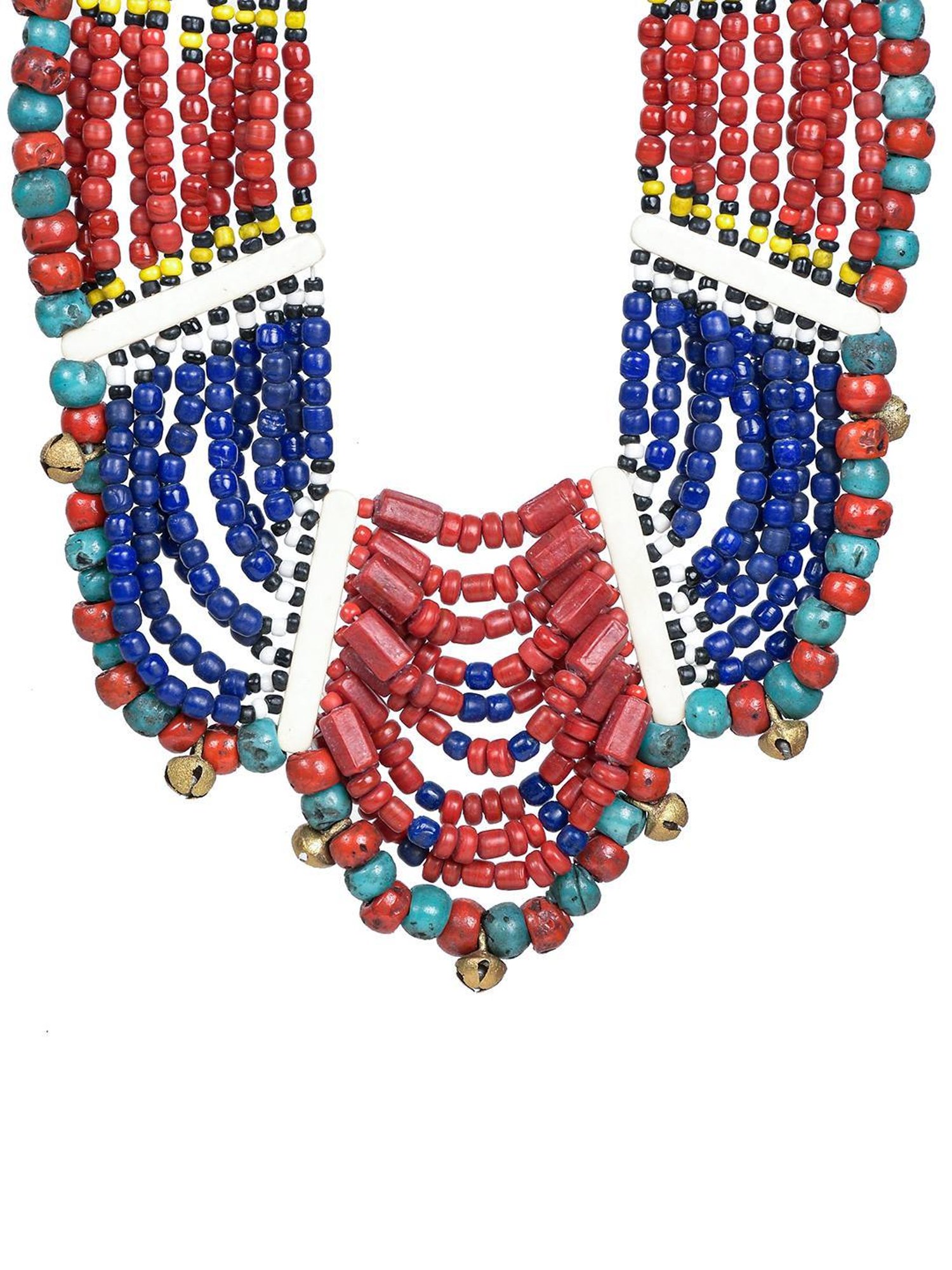 Imli Street Multicolor Vintage Naga Beaded Tribal Necklace
