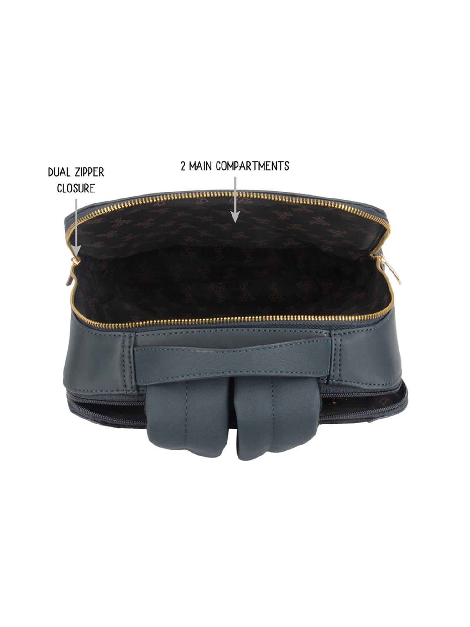 Baggit Navy Solid Medium Backpack