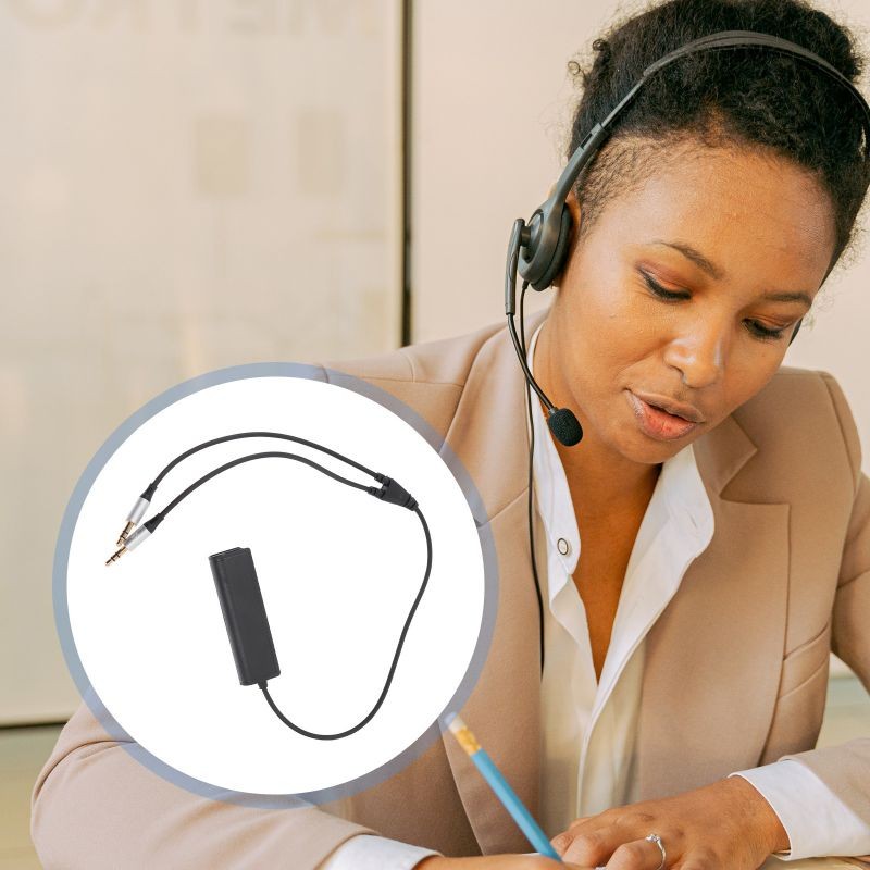 1 Pc RJ9 to 3.5mm Adapter High Quality Prime Sturdy Premium Durable Converter Adapter Cable for Computer Headset