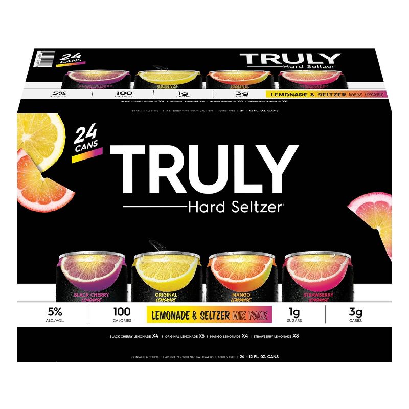 Truly Hard Seltzer Lemonade & Seltzer Mix Pack - 24pk/12 fl oz Cans
