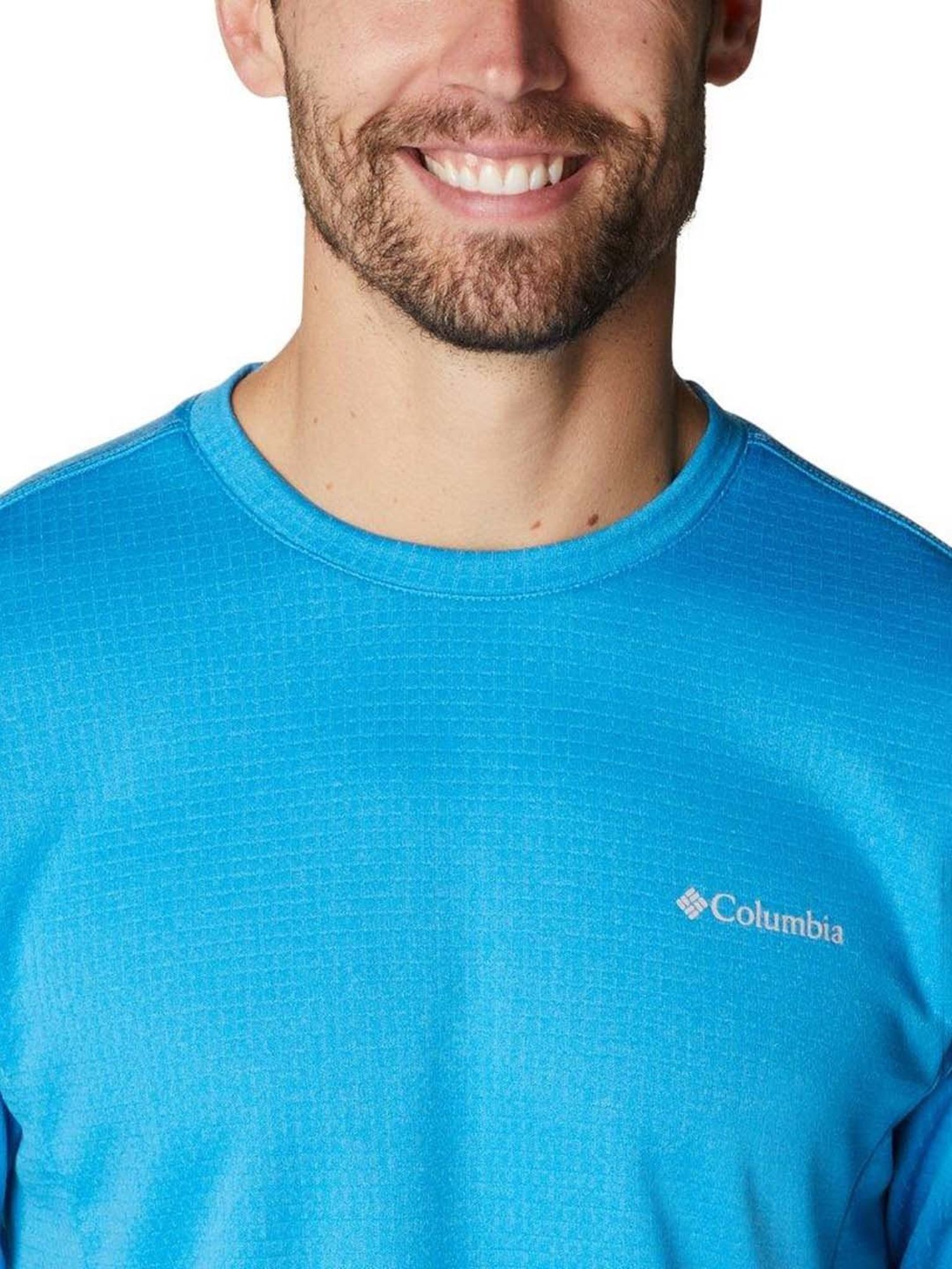 Columbia Men Blue Park View Crew T-Shirt