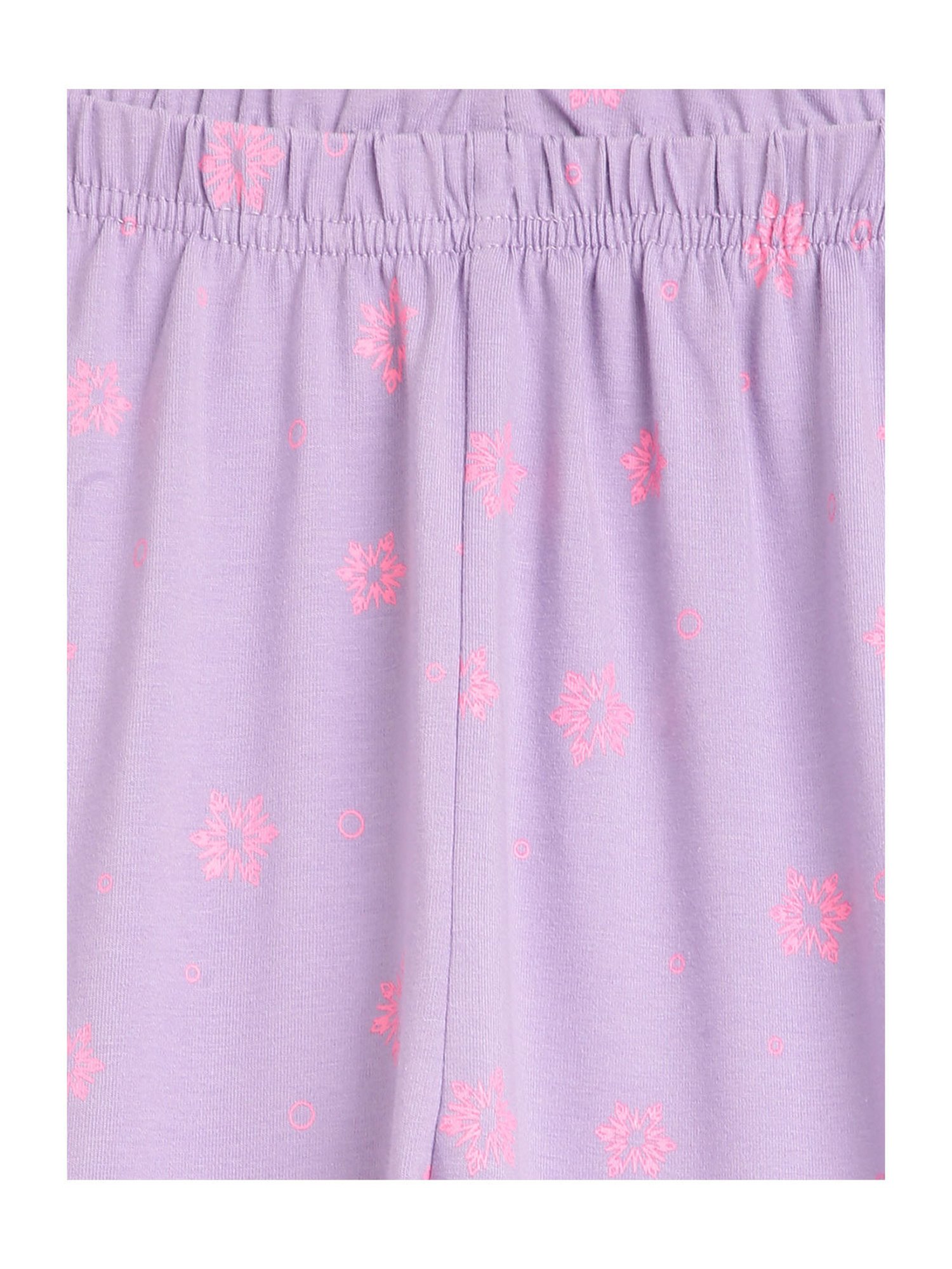 Blue Giraffe Girls Purple Printed Leggings