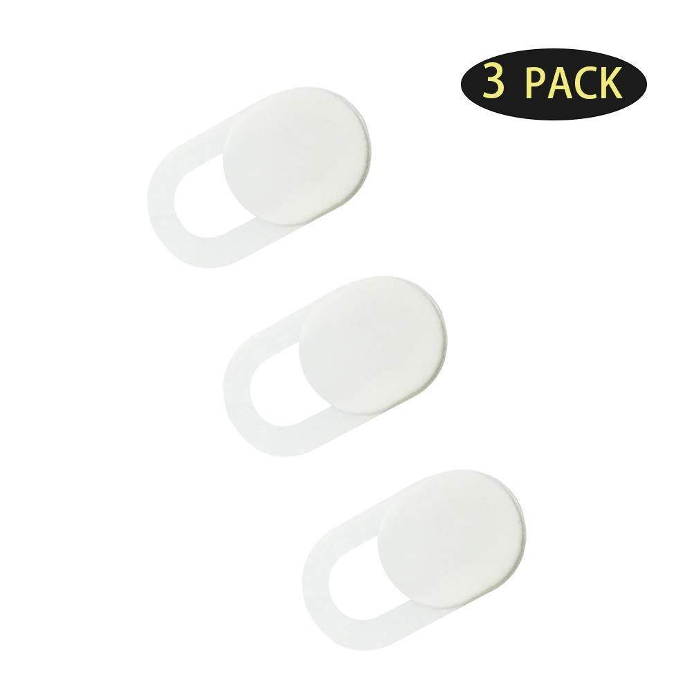 Webcam Cover, Web Camera Cover fits Laptop, Desktop, PC, MacBook Pro, iMac, Mac Mini, Computer, Smart Phone, Protecting Your Privacy Security(3 Packs) (White)