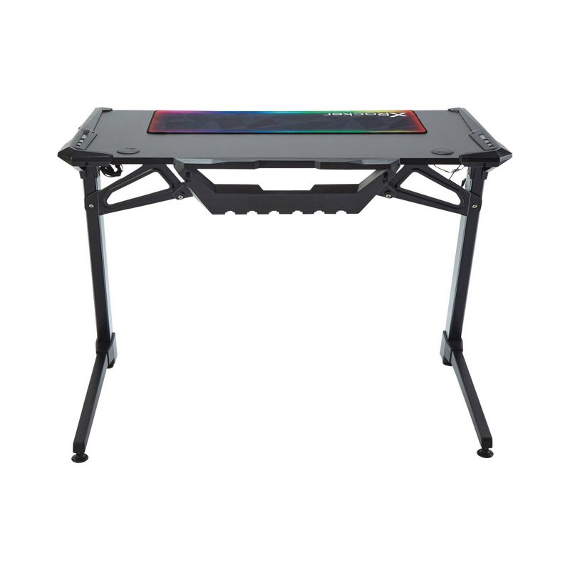 Lynx LED Gaming Desk Black - X Rocker