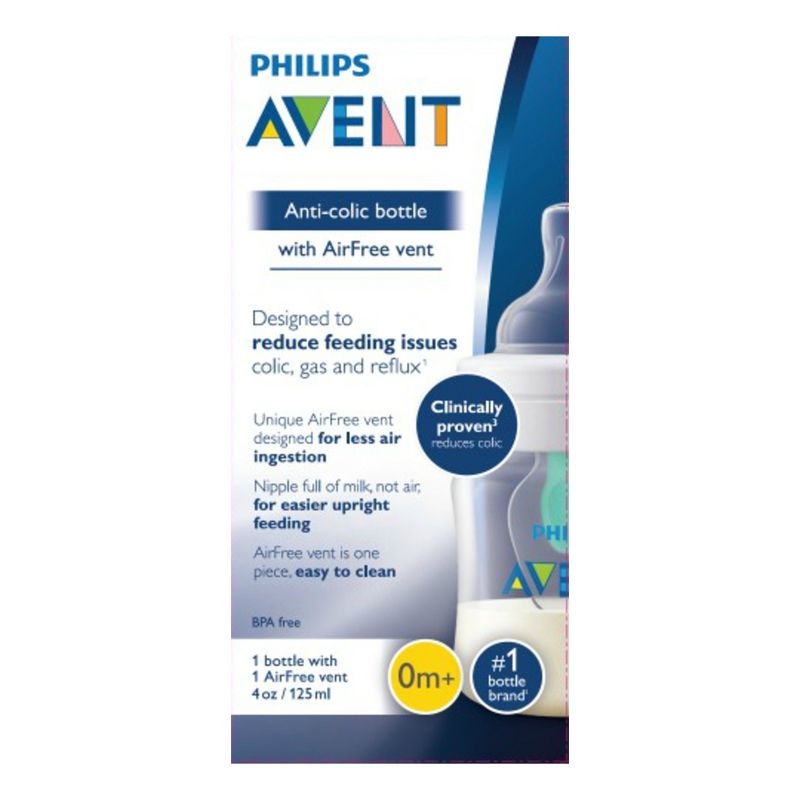 Philips Avent Anti-colic Bottle With AirFree vent - 4oz