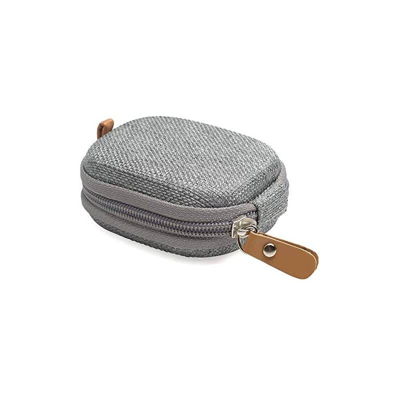 Protective Case for Airpods Handy Semihard case for airpods for travel protective and orgaize Shock and shake Proof mesh pocket for cable and other accessories Gray
