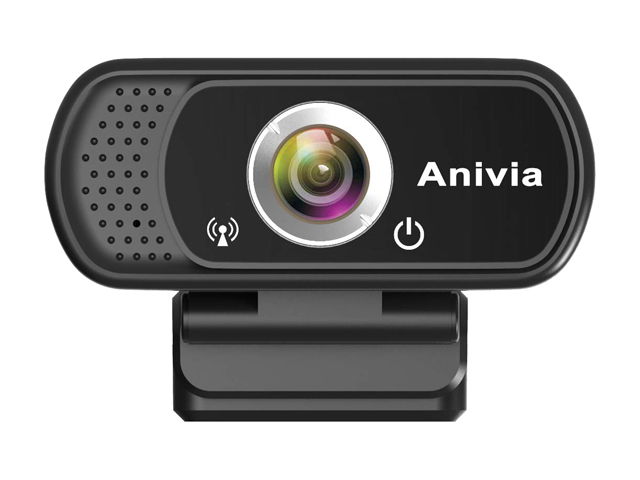 Anivia 1080p HD Webcam W8, USB Desktop Laptop Camera, Mini Plug and Play Video Calling Computer Camera, Built-in Mic, Flexible Rotatable Clip