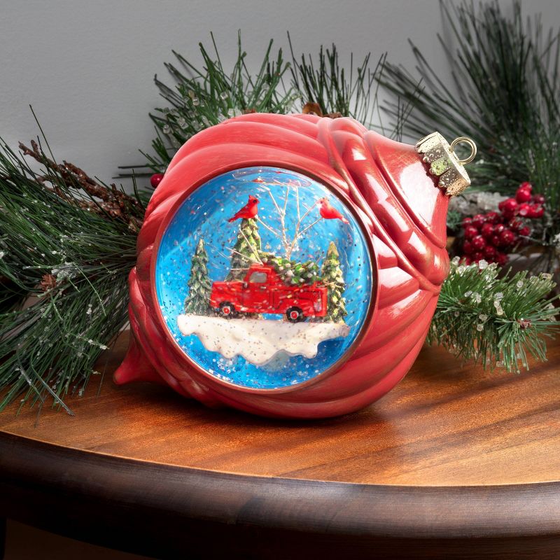 Snow burst LED Christmas Ornament Snow Globe Decorative Holiday Scene Props - Haute Décor