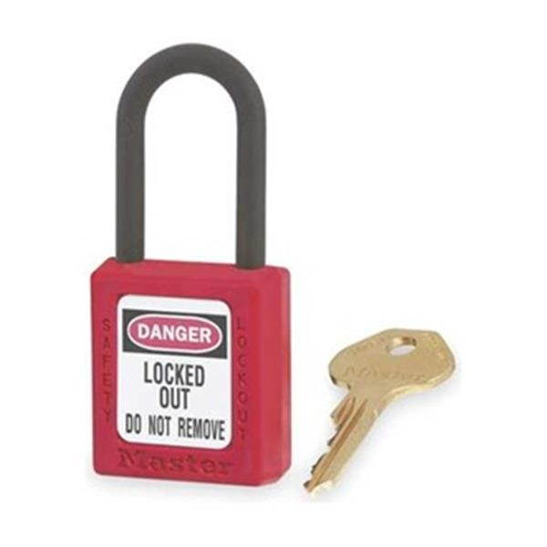 Padlock, Zenex, Red, Length 1-3/4 In